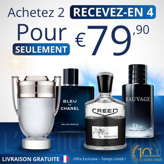 Achetez 2 Recevez 4 - Invictus | Creed Aventus | Bleu de Chanel | Dior SAUVAGE - EAU de Parfum 100ml