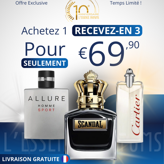 Achetez 1 Recevez 3 - Allure Homme Sport | Jean Paul Gaultier Scandal | Cartier Declaration - EAU de Parfum 100ml